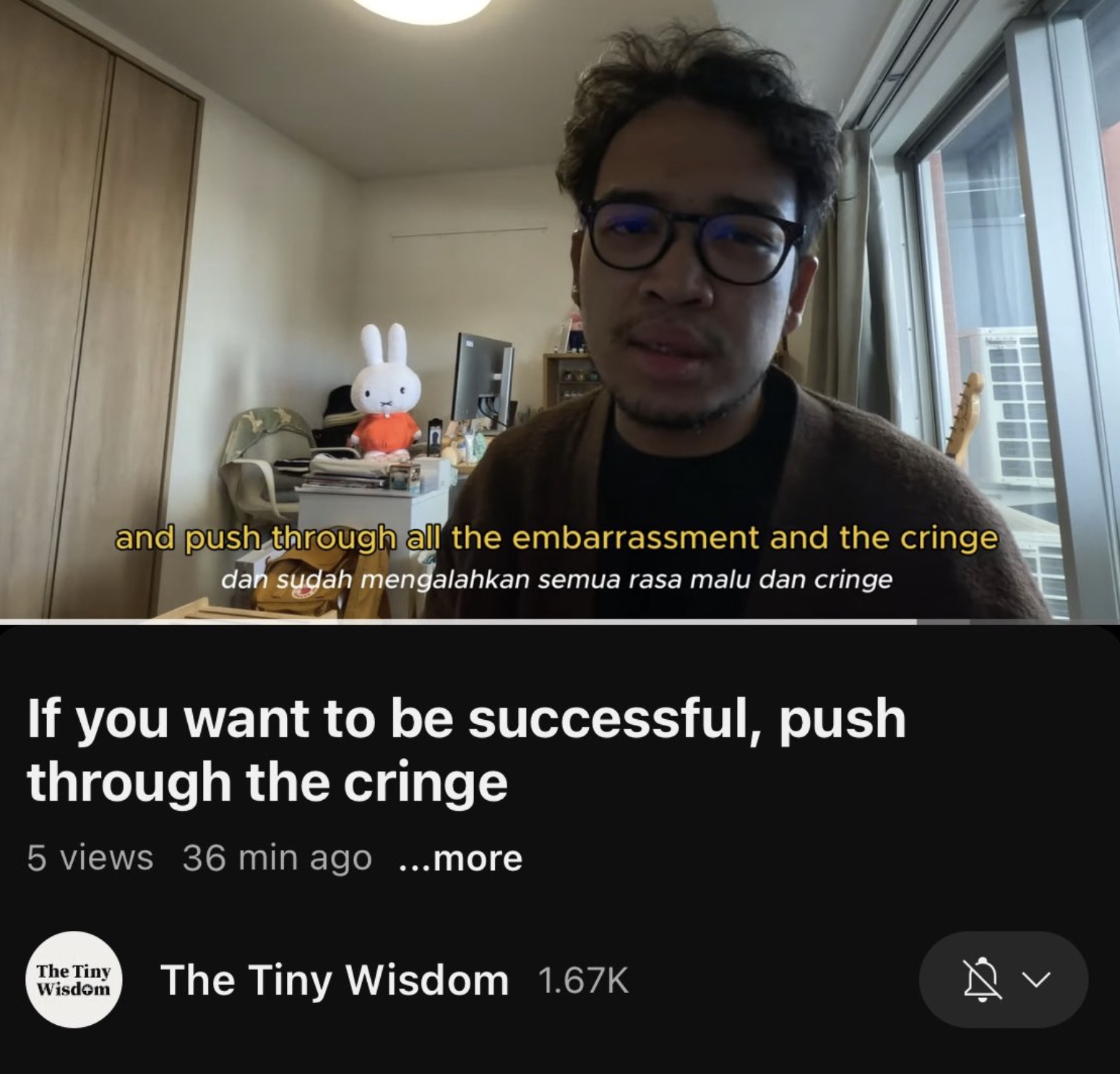 photo caption - and push through all the embarrassment and the cringe dan sudah mengalahkan semua rasa malu dan cringe If you want to be successful, push through the cringe 5 views 36 min ago ...more The Tiny Wisdom The Tiny Wisdom